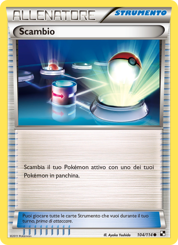 Scambio 104/115 — Nero e Bianco (Italian Pokémon TCG card)