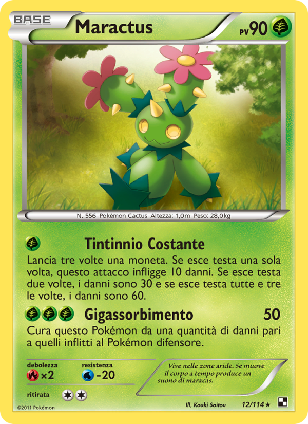 Maractus 012/115 — Nero e Bianco (Italian Pokémon TCG card)