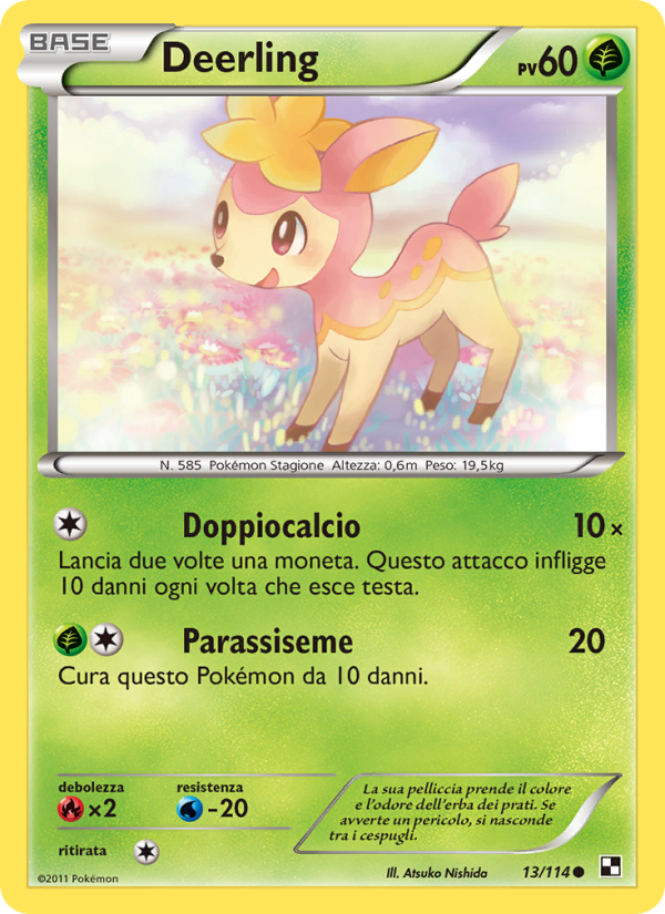 Deerling 013/115 — Nero e Bianco (Italian Pokémon TCG card)