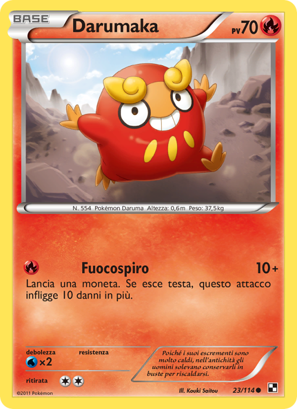 Darumaka 023/115 — Nero e Bianco (Italian Pokémon TCG card)