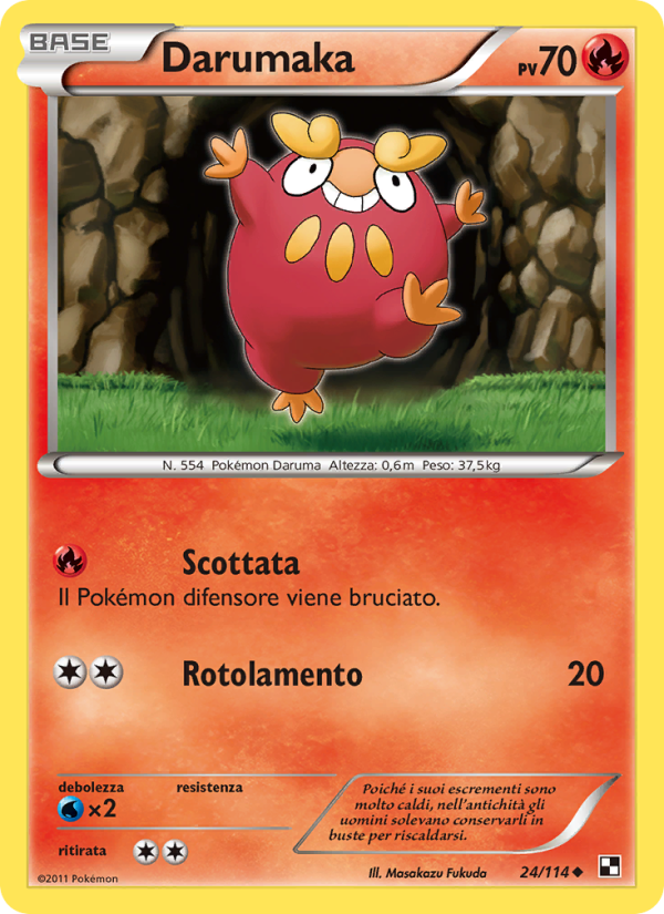 Darumaka 024/115 — Nero e Bianco (Italian Pokémon TCG card)