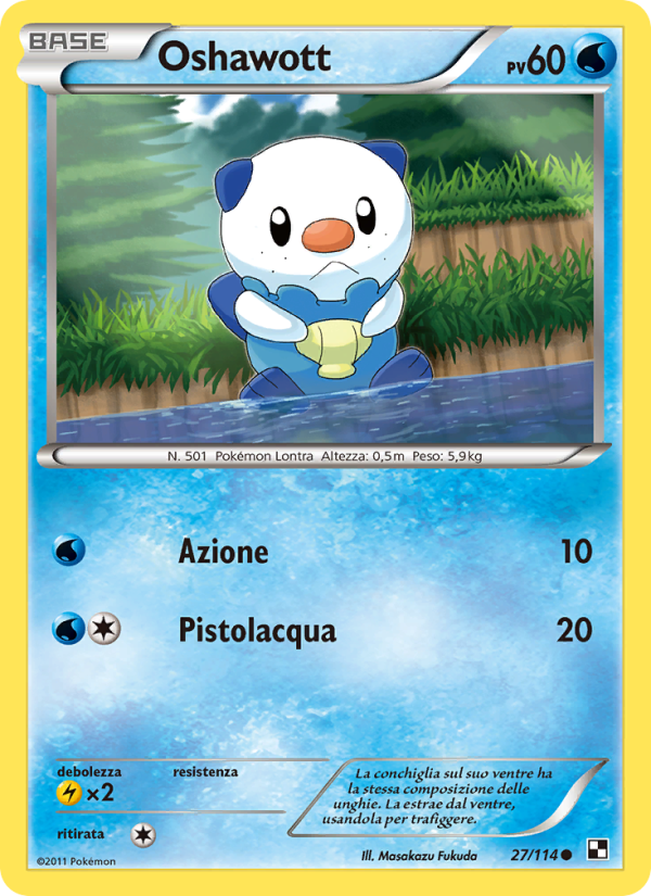 Oshawott 027/115 — Nero e Bianco (Italian Pokémon TCG card)