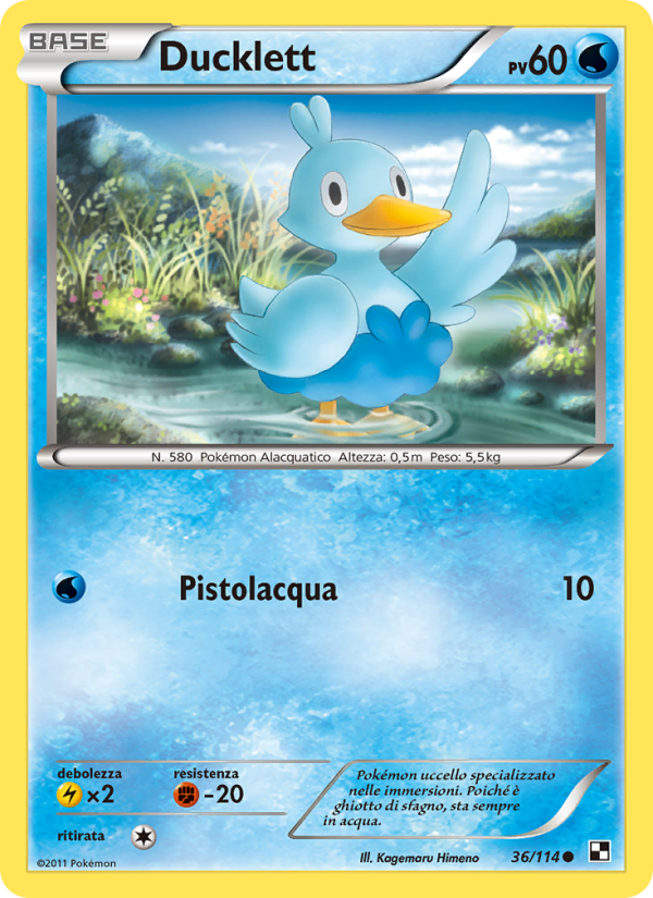 Ducklett 036/115 — Nero e Bianco (Italian Pokémon TCG card)