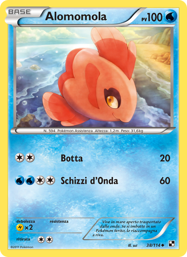 Alomomola 038/115 — Nero e Bianco (Italian Pokémon TCG card)