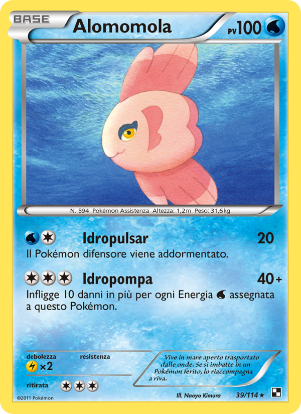 Alomomola 039/115 — Nero e Bianco (Italian Pokémon TCG card)