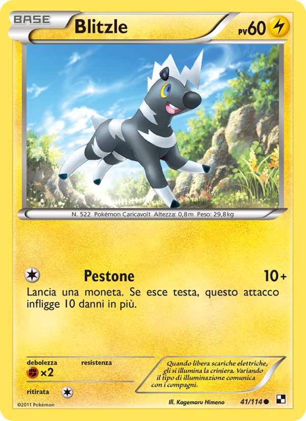 Blitzle 041/115 — Nero e Bianco (Italian Pokémon TCG card)
