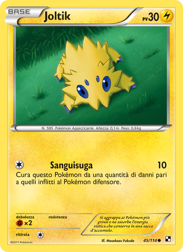 Joltik 045/115 — Nero e Bianco (Italian Pokémon TCG card)