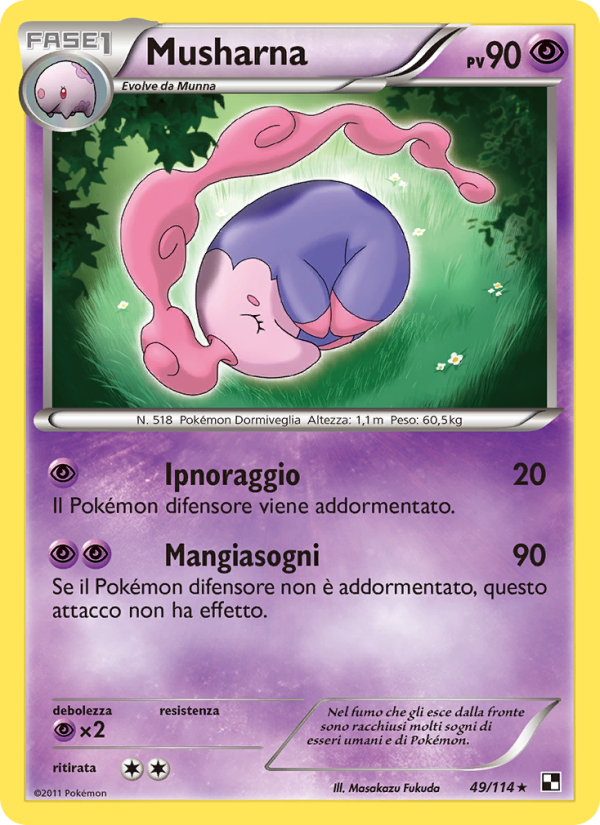 Musharna 049/115 — Nero e Bianco (Italian Pokémon TCG card)