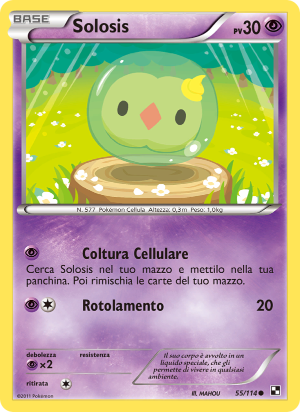 Solosis 055/115 — Nero e Bianco (Italian Pokémon TCG card)