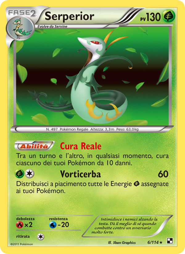 Serperior 006/115 — Nero e Bianco (Italian Pokémon TCG card)