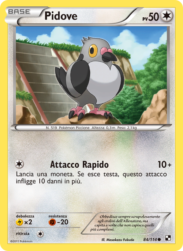 Pidove 084/115 — Nero e Bianco (Italian Pokémon TCG card)