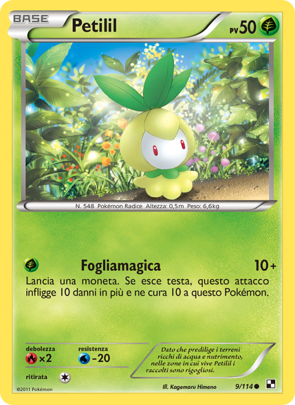 Petilil 009/115 — Nero e Bianco (Italian Pokémon TCG card)