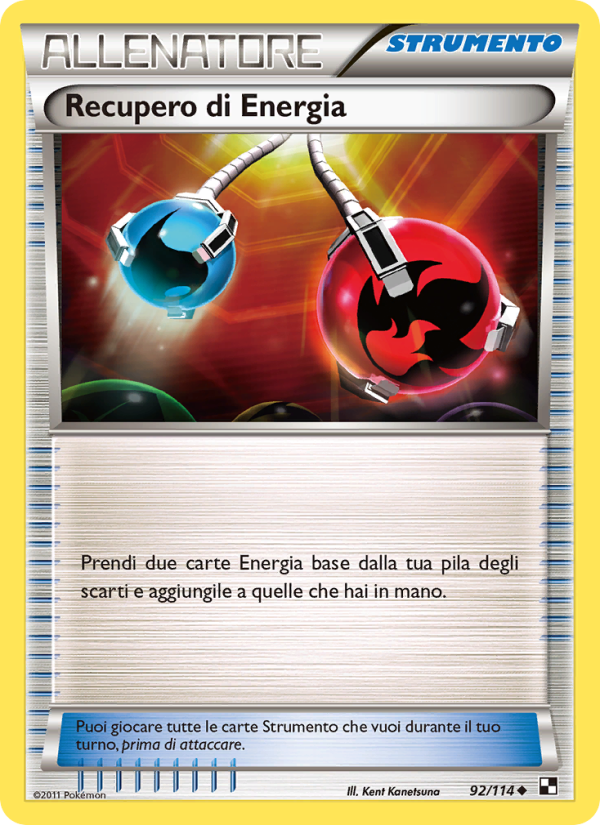 Recupero di Energia 092/115 — Nero e Bianco (Italian Pokémon TCG card)