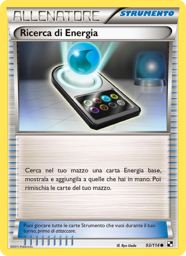 Ricerca di Energia 093/115 — Nero e Bianco (Italian Pokémon TCG card)