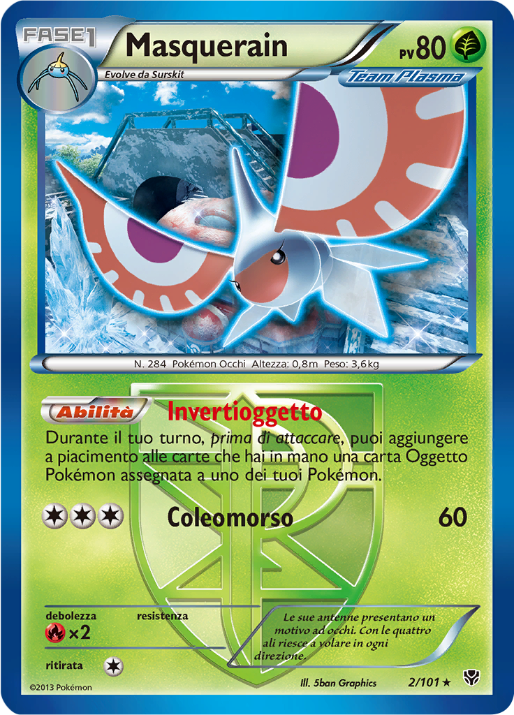 Masquerain 2/101 — Esplosione Plasma (Italian Pokémon TCG card)