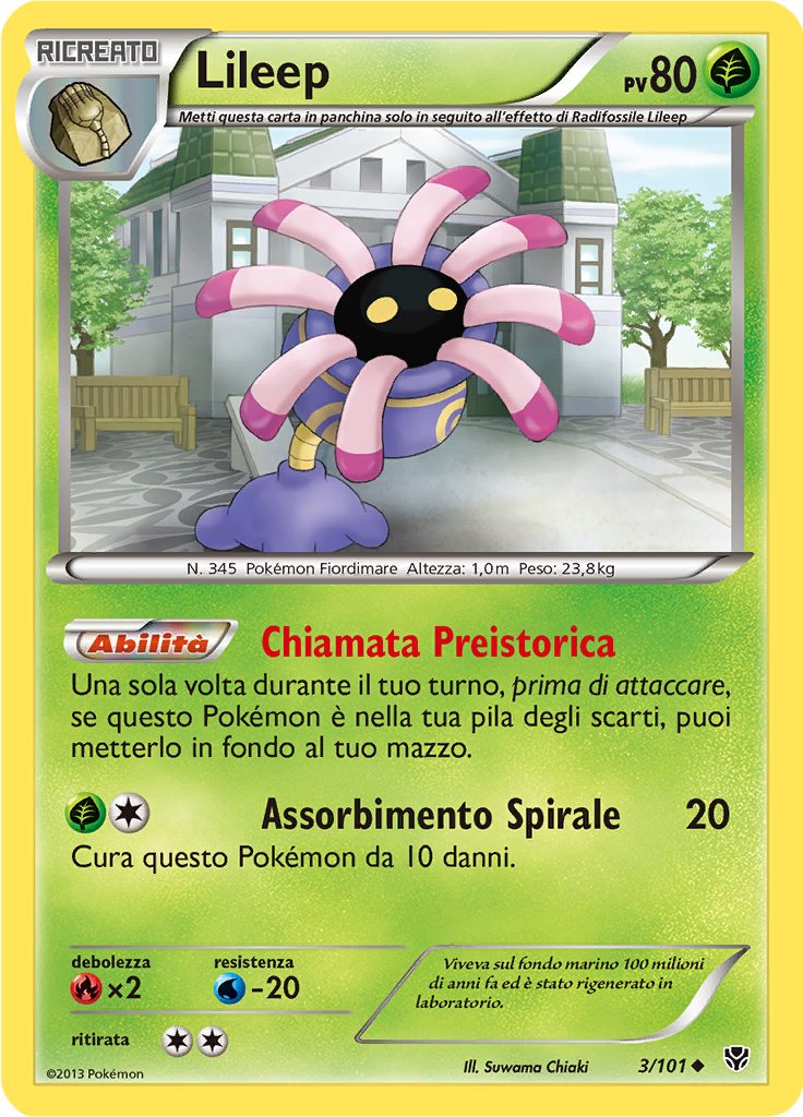 Lileep 3/101 — Esplosione Plasma (Italian Pokémon TCG card)