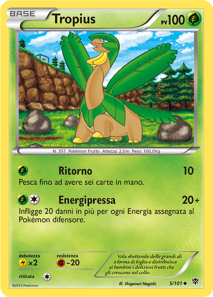 Tropius 5/101 — Esplosione Plasma (Italian Pokémon TCG card)