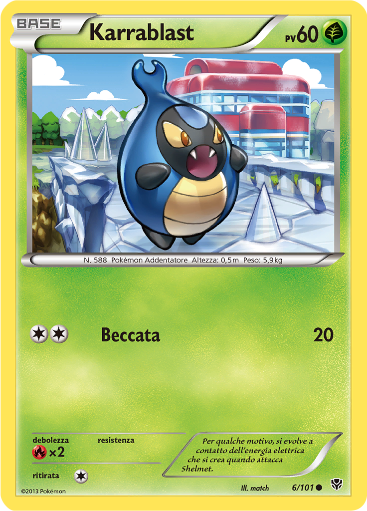 Karrablast 6/101 — Esplosione Plasma (Italian Pokémon TCG card)