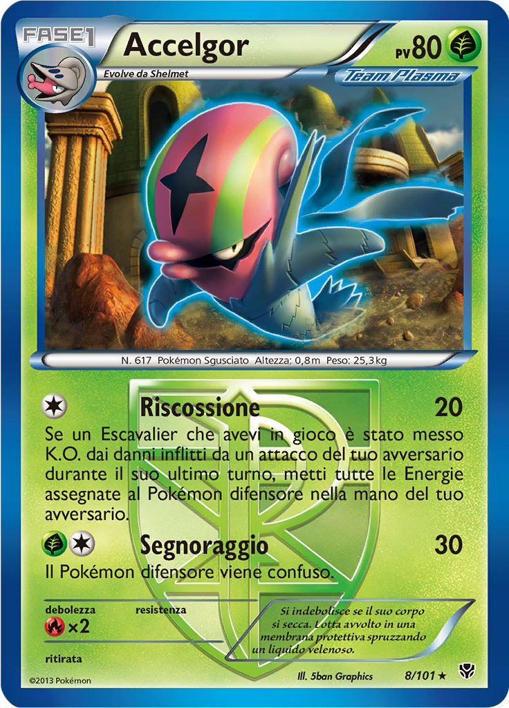 Accelgor 8/101 — Esplosione Plasma (Italian Pokémon TCG card)