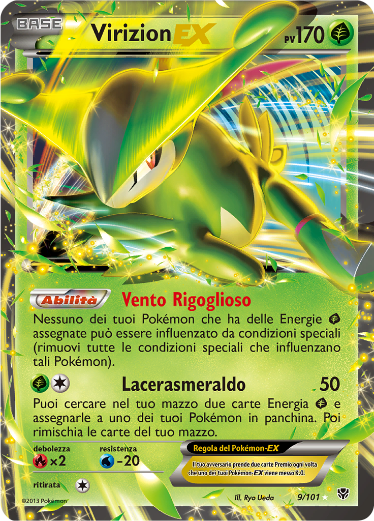 Virizion EX 9/101 — Esplosione Plasma (Italian Pokémon TCG card)