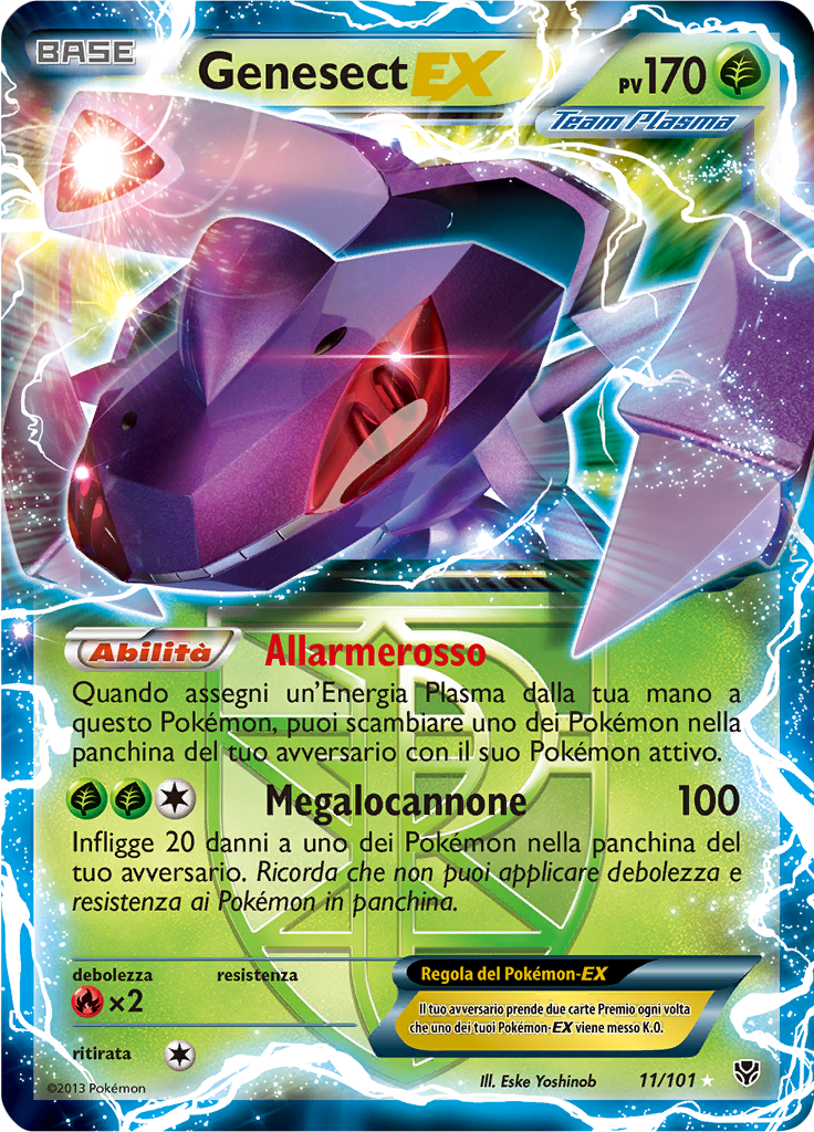 Genesect-EX 11/101 — Esplosione Plasma (Italian Pokémon TCG card)