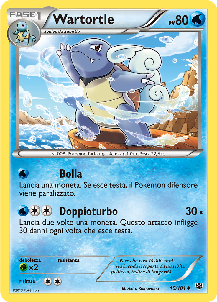 Wartortle 15/101 — Esplosione Plasma (Italian Pokémon TCG card)
