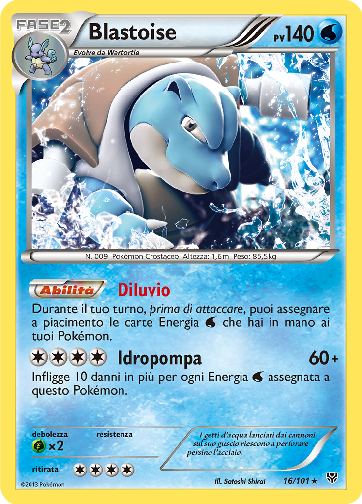 Blastoise 16/101 — Esplosione Plasma (Italian Pokémon TCG card)