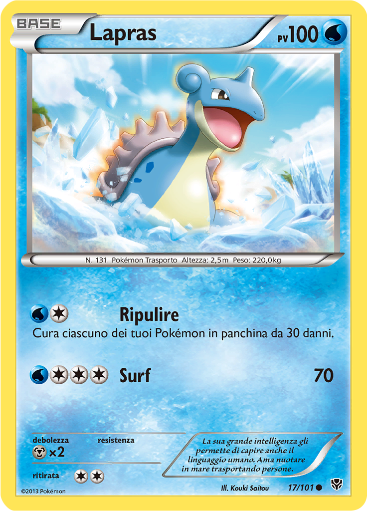 Lapras 17/101 — Esplosione Plasma (Italian Pokémon TCG card)