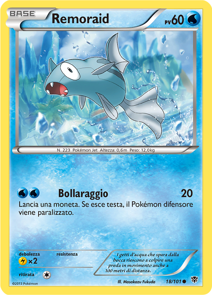 Remoraid 18/101 — Esplosione Plasma (Italian Pokémon TCG card)