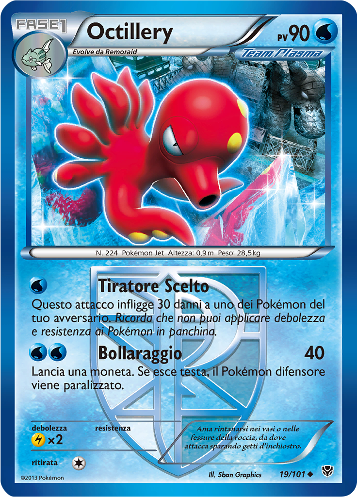 Octillery 19/101 — Esplosione Plasma (Italian Pokémon TCG card)