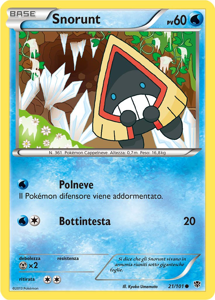 Snorunt 21/101 — Esplosione Plasma (Italian Pokémon TCG card)