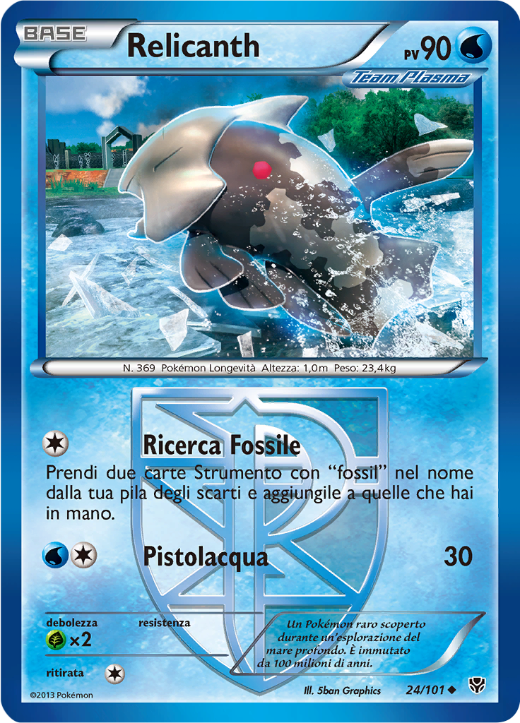 Relicanth 24/101 — Esplosione Plasma (Italian Pokémon TCG card)