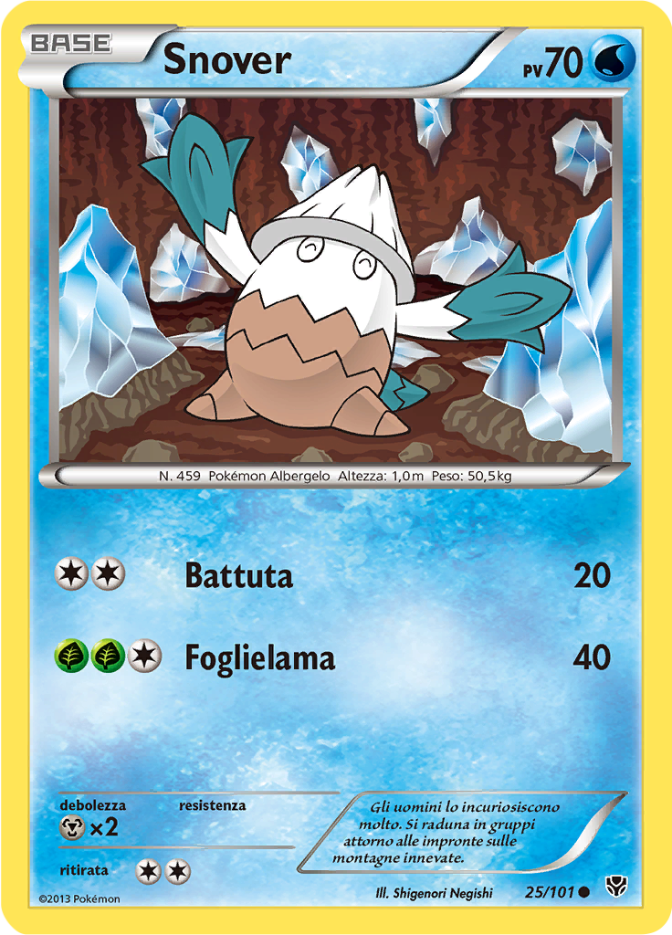 Snover 25/101 — Esplosione Plasma (Italian Pokémon TCG card)