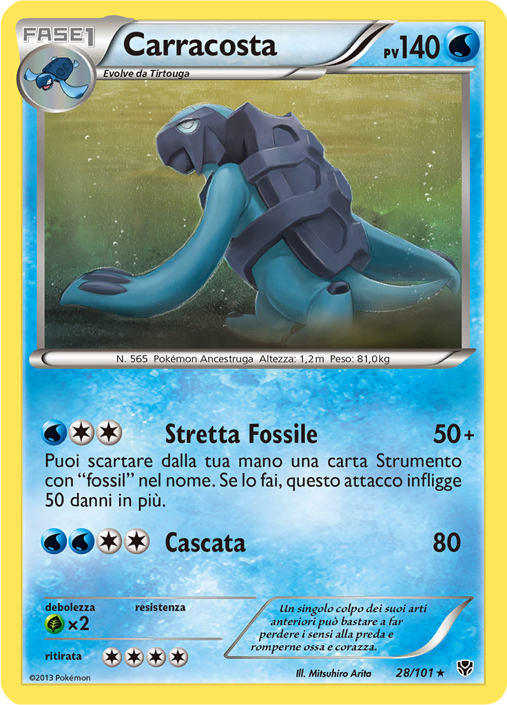 Carracosta 28/101 — Esplosione Plasma (Italian Pokémon TCG card)