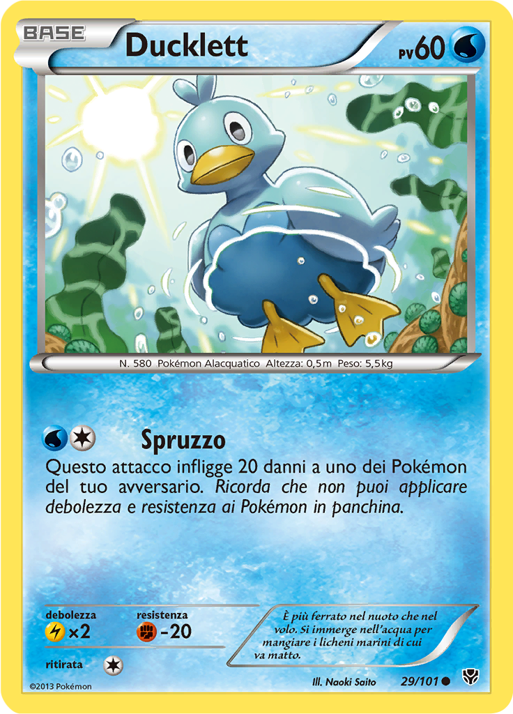 Ducklett 29/101 — Esplosione Plasma (Italian Pokémon TCG card)