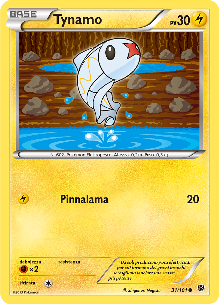 Tynamo 31/101 — Esplosione Plasma (Italian Pokémon TCG card)