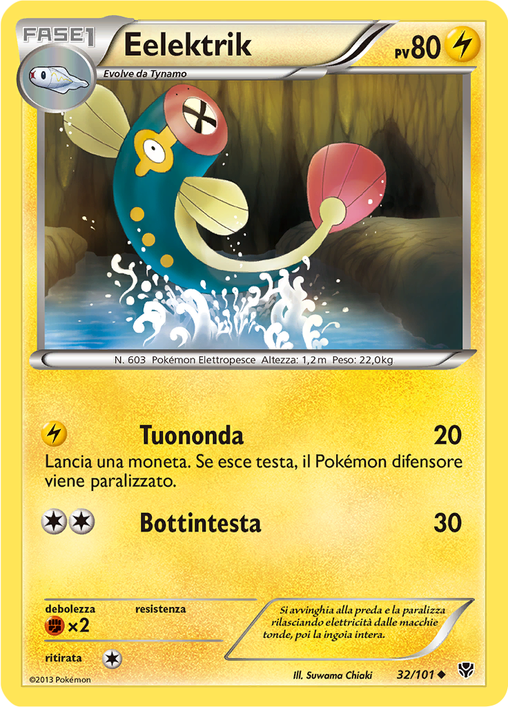 Eelektrik 32/101 — Esplosione Plasma (Italian Pokémon TCG card)