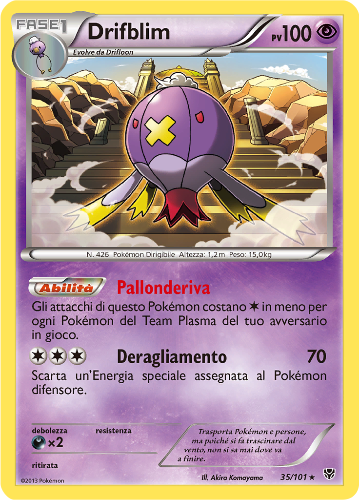 Drifblim 35/101 — Esplosione Plasma (Italian Pokémon TCG card)