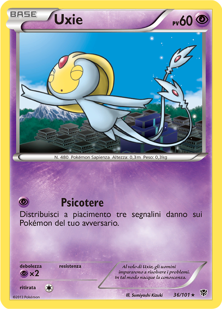 Uxie 36/101 — Esplosione Plasma (Italian Pokémon TCG card)