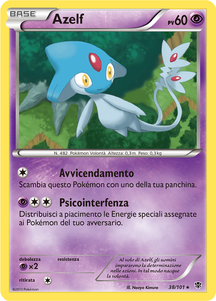 Azelf 38/101 — Esplosione Plasma (Italian Pokémon TCG card)