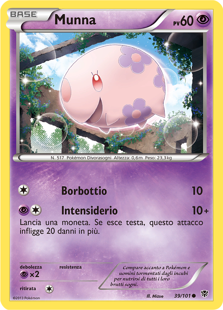 Munna 39/101 — Esplosione Plasma (Italian Pokémon TCG card)