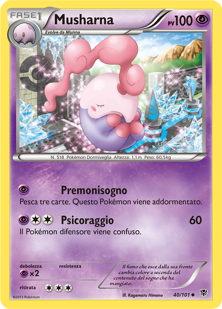 Musharna 40/101 — Esplosione Plasma (Italian Pokémon TCG card)