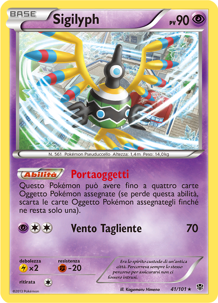 Sigilyph 41/101 — Esplosione Plasma (Italian Pokémon TCG card)