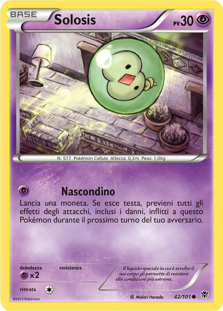 Solosis 42/101 — Esplosione Plasma (Italian Pokémon TCG card)
