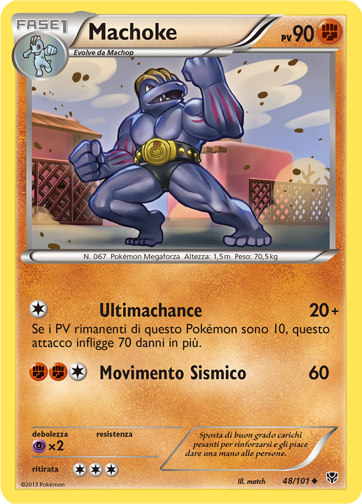 Machoke 48/101 — Esplosione Plasma (Italian Pokémon TCG card)