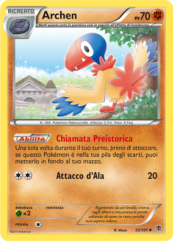 Archen 53/101 — Esplosione Plasma (Italian Pokémon TCG card)