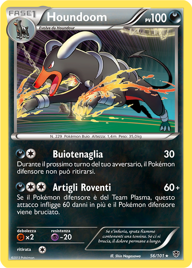 Houndoom 56/101 — Esplosione Plasma (Italian Pokémon TCG card)