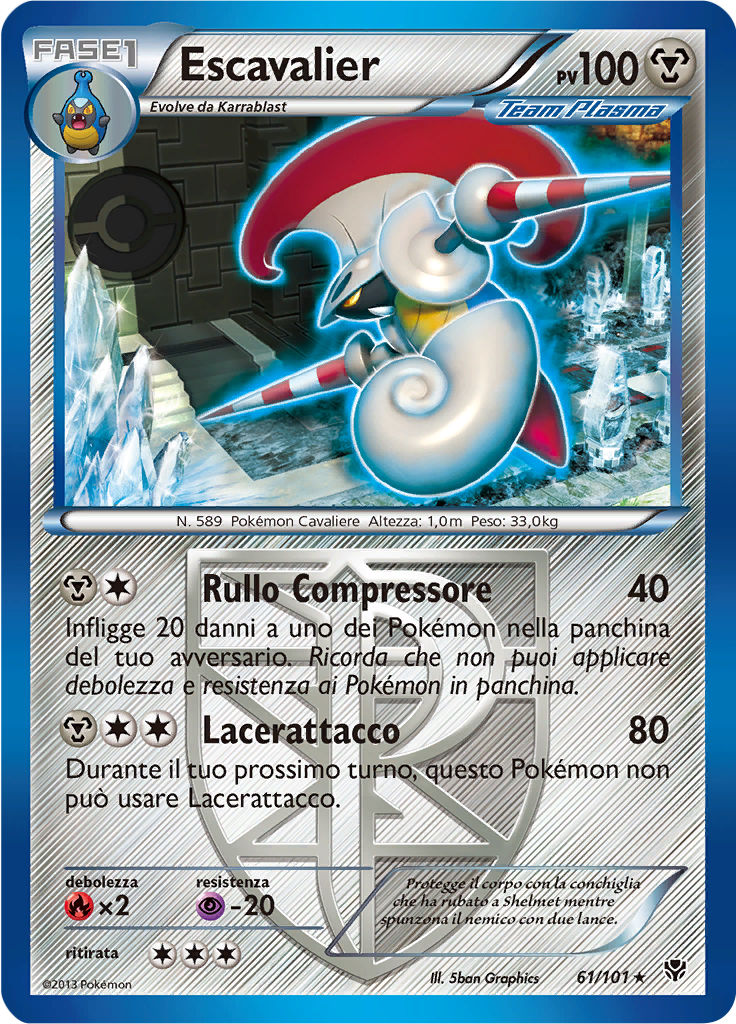 Escavalier 61/101 — Esplosione Plasma (Italian Pokémon TCG card)