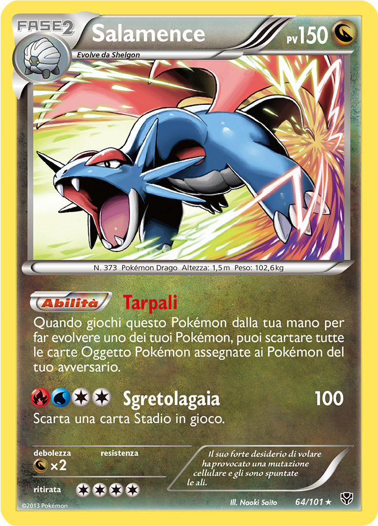 Salamence 64/101 — Esplosione Plasma (Italian Pokémon TCG card)