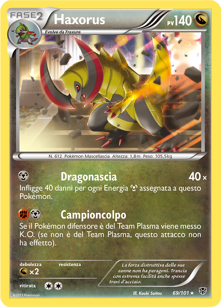 Haxorus 69/101 — Esplosione Plasma (Italian Pokémon TCG card)
